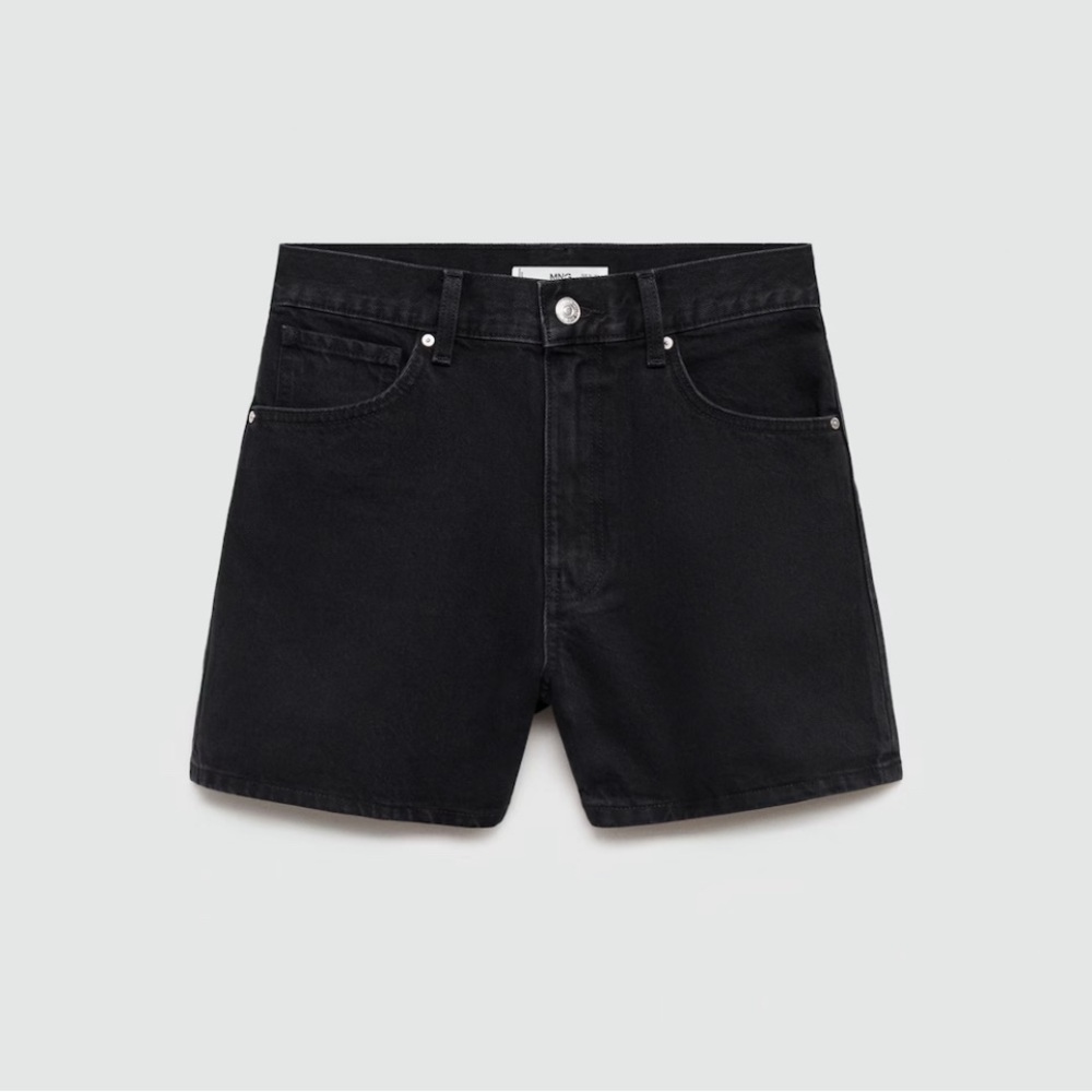 Mango High-Rise Denim Shorts